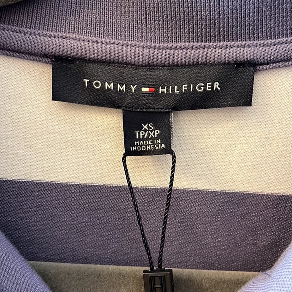 NWT Tommy Hilfiger Heritage Polo (Size XS, lilac and white striped) - Picture 3 of 5